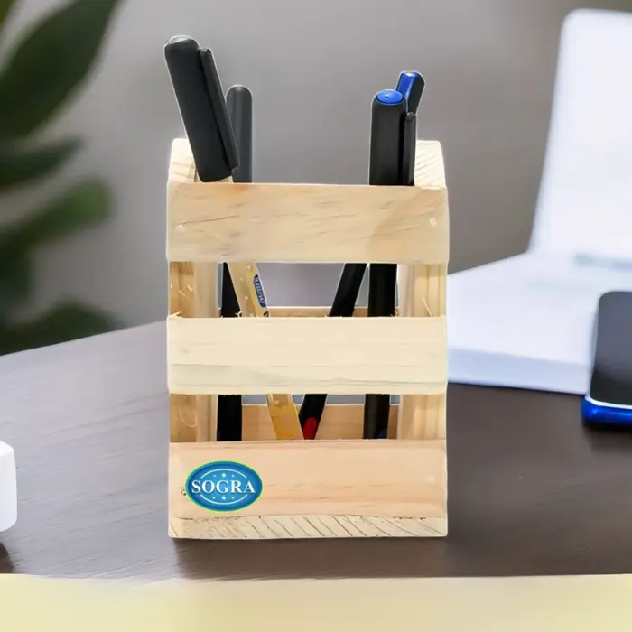 Wooden Pen Stand